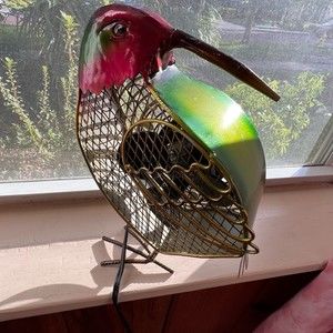 Hummingbird Fan Deco Breeze Collectible Electric Figurine plug-in desktop fan